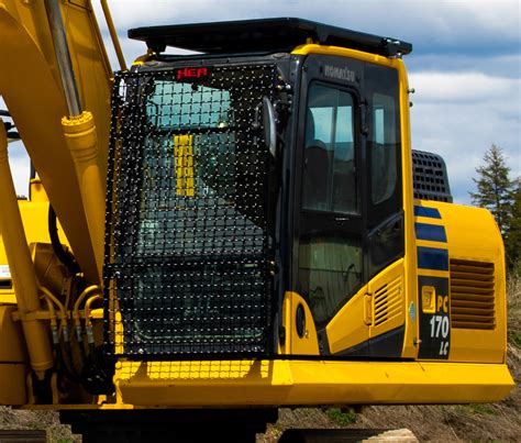 mini excavator window guards|forestry guarding for excavators.